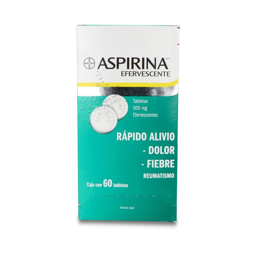 Aspirina Mg Exhibidor C Tabletas Efervecentes Fcarmen